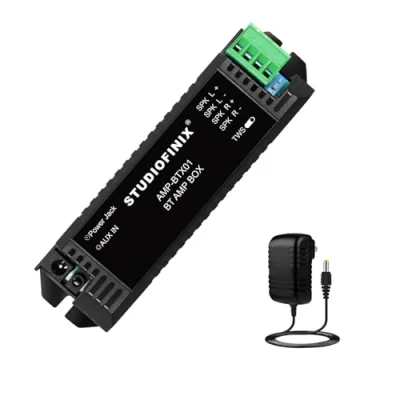 Afbeelding van STUODIOFINIX 2 kanaals mini bluetooth versterker voor passieve luidsprekers met TWS, AUX, reserveonderdeel, geschikt wand/plafond/marine/boekenkast