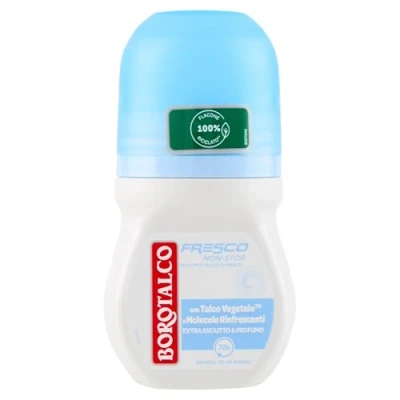 Afbeelding van Borotalco, Deodorant Roll On Fris, alcoholvrije formule en talk met actieve kristallen, drievoudige bescherming droog, frisse talkgeur, 48 uur effectiviteit, 1 fles van 50 ml