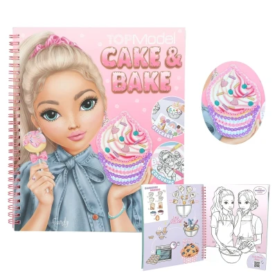 Afbeelding van Depesche TOPModel Cake &amp; Bake kleurboek met pailletten