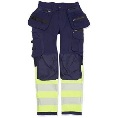 Afbeelding van Blaklader High Vis 4 weg stretch werkbroek 1993 1642 Marine/High Geel C146