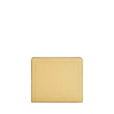 Afbeelding van FOSSIL Leren Portemonnee Logan RFID Small Bifold Daze Lichtgeel