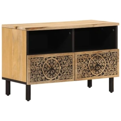 Image de vidaXL Meuble TV 70x33x46 cm Bois massif de manguier358249