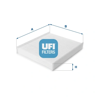 Afbeelding van UFI 53.190.00 Interieurfilter Stoffilter 258mm 224mm 35mm SKODA: Fabia 2, III Hatchback, VOLKSWAGEN: Polo V SEAT: Ibiza 4