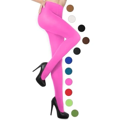 Afbeelding van sesto senso Ondoorzichtige panty van microvezel 3D 50 denier voor dames, Neon Roze.