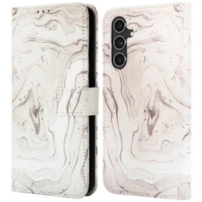 Afbeelding van imoshion Hoesje Geschikt voor Samsung Galaxy A54 (5G) Design Bookcase smartphone Sandy Marble