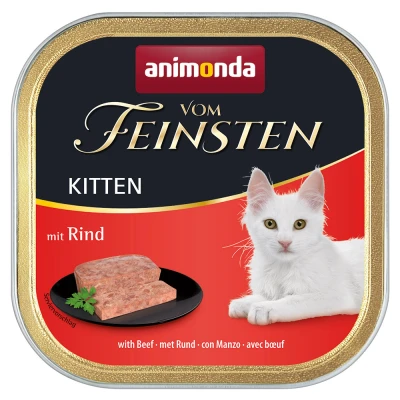 Afbeelding van 6x100g Kitten met Rund animonda Vom Feinsten Kattenvoer