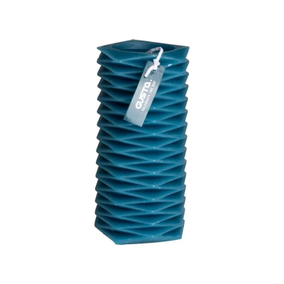 Afbeelding van Figuurkaars ZigZag donker blauw