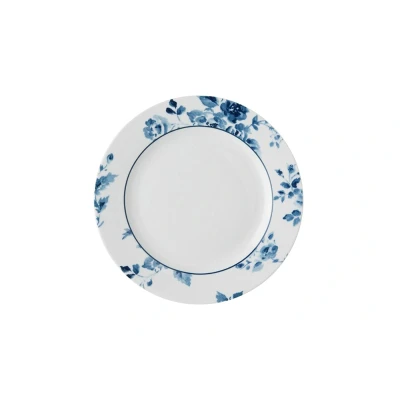 Afbeelding van Laura Ashley Blauw China Rose Set 4 Platte Borden 18 Cm Wit Porselein