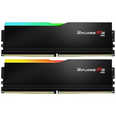 Afbeelding van G.Skill Ripjaws M5 RGB Werkgeheugenset voor PC Retail DDR5 32 GB 2 x 16 Non ECC 6400 MHz 288 pins DIMM CL32 F5 6400J3239G16GX2 RM5RK