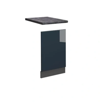 Afbeelding van Vicco Frontpaneel Fame Line, Donkerblauw hoogglans/Antraciet, 45 cm , WB Antraciet