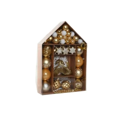 Afbeelding van Kerstballen Home ESPRIT Gouden Polyethyleen 28 x 7 40 cm (70 piezas)