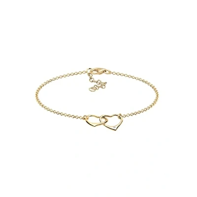 Afbeelding van Elli PREMIUM Dames Armband Hart Verweven Liefde met Diamant (0.015 ct.) in 925 Sterling Zilver