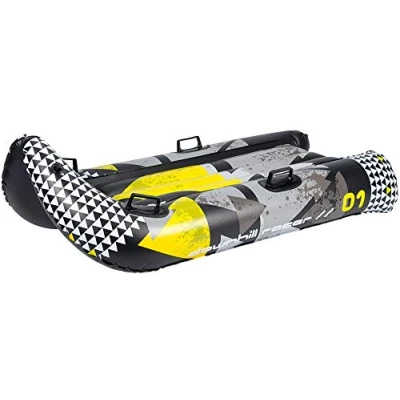 Afbeelding van Restart Opblaasbare Sneeuwglijder Downhill Racer Zwart/Grijs/Geel