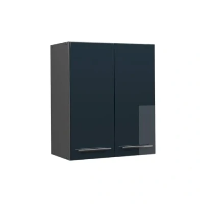 Afbeelding van Vicco Hangkast Fame Line, Donkerblauw hoogglans/Antraciet, 60 cm