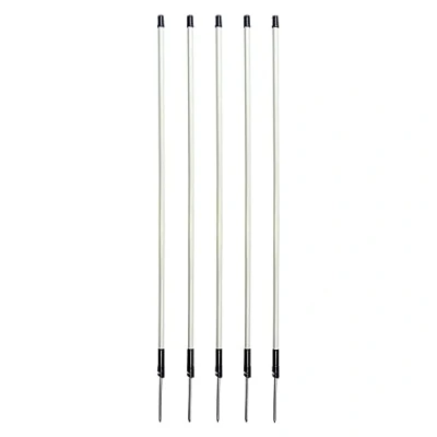 Afbeelding van Horizont Weidepaal 90cm Wit 5stk Kunststof Prikpaal Enkele punt Vervangingspaal afrastering Voor schrikdraad of lint