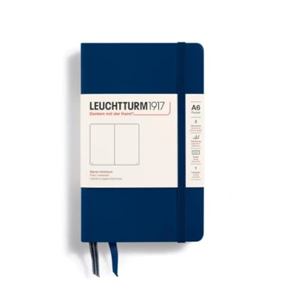 Afbeelding van Leuchtturm1917 Notitieboek Pocket Blanco Navy Blauw