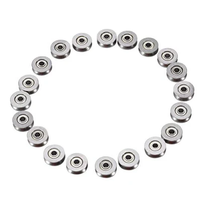 Afbeelding van 20 stuks V623ZZ V Groove kogellagers katrol, miniatuur groefgeleiding van staal 3 x 12 4 mm voor lineair railbewegingssysteem