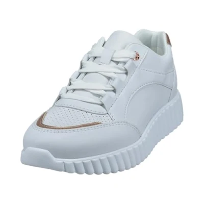 Afbeelding van bugatti 445 ai605 damessneakers, Metallic wit, 41 EU