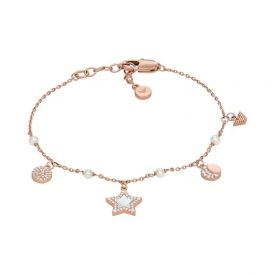Afbeelding van Emporio Armani dames Sentimental armband met bedels EGS3107221 in de kleur Roségoud