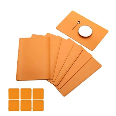 Afbeelding van Set van 6 placemats en onderzetters Veeg schoon antislip PVC hittebestendige voor keukentafel 30 * 45cm