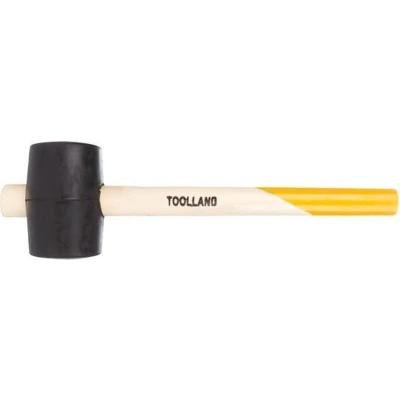 Afbeelding van Rubberen hamer Toolland 500 gram (Houten handgreep)