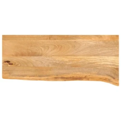 Afbeelding van Tafelblad met natuurlijke rand 70x20x3,8 cm massief mangohout