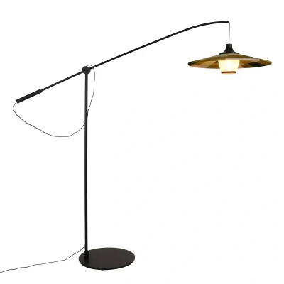Afbeelding van Forestier Parrot vloerlamp met abacá kap, groen
