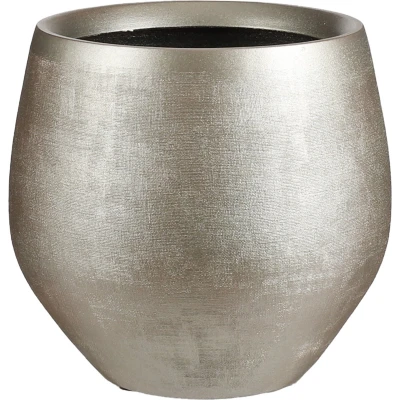 Afbeelding van Mica Decorations douro ronde bloempot goud maat in cm: 23 x 26