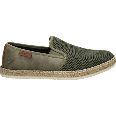 Afbeelding van Rieker Instappers, Heren, Maat: 41, Vert/amaretto Imitatieleer/ textiel