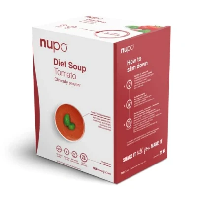 Afbeelding van Nupo Diet Soup Tomato Premium dieetsoep voor gewichtsverlies, complete maaltijdvervanger 12 porties, glutenvrij, GMO vrij