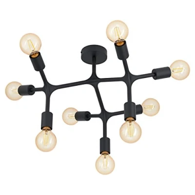 Afbeelding van EGLO Bocadella 1 Plafondlamp E27 Ø 64 cm Zwart