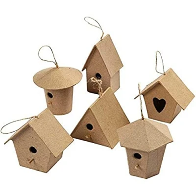 Afbeelding van Mini vogelhuisjes, h: 7 cm, 6stuks