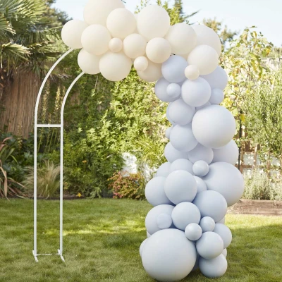 Afbeelding van Blauw en witte ballonnenboog kit per stuk