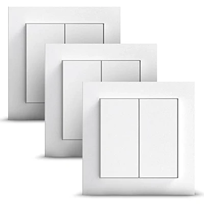 Afbeelding van GIRA + Senic Friends of Hue Smart Switch Draadloze Homekit Lichtschakelaar en Dimmer 3x Wit