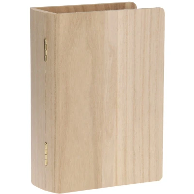 Afbeelding van Houten kist boekvorm 20cm x 14,1cm 6,9cm paulownia
