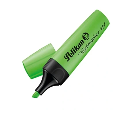 Afbeelding van Pelikan 814096 markeerstift 490, groen, 10 stuks in vouwdoos