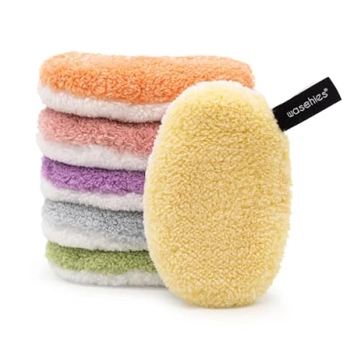 Afbeelding van waschies 6 stuks wasbare make up remover pads Colour Edition herbruikbaar, huidvriendelijk, hypoallergeen, superzacht voor volwassenen en jongeren, alle soorten