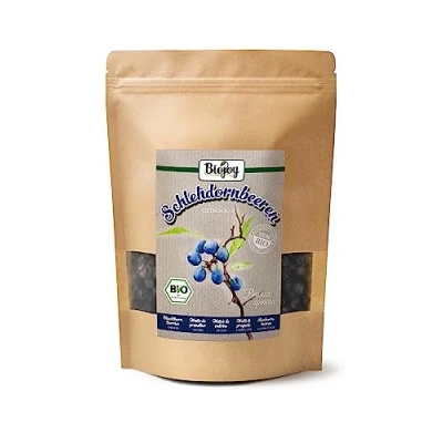 Afbeelding van Biojoy Biologische sleedoornvruchten (500 g), gedroogd en heel, ideaal voor thee infusie (Prunus spinosa)