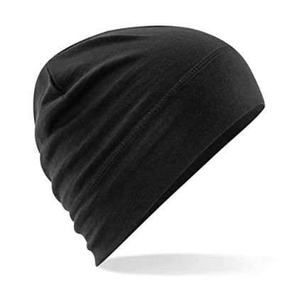 Afbeelding van Zwarte Beechfield Merino(wol) Beanie