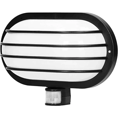 Afbeelding van Buitenlamp met bewegingssensor LASO Tuinverlichting 180 Buitenverlichting IP44 Wandlamp buiten Muurlamp 230 Volt voor max. 60 Watt Zwart