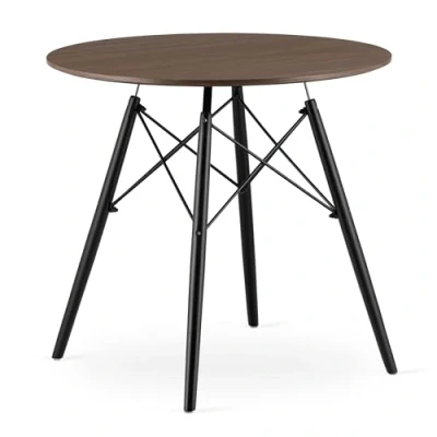 Afbeelding van Ronde eettafel Scandinavisch 80x80x75 cm bruin