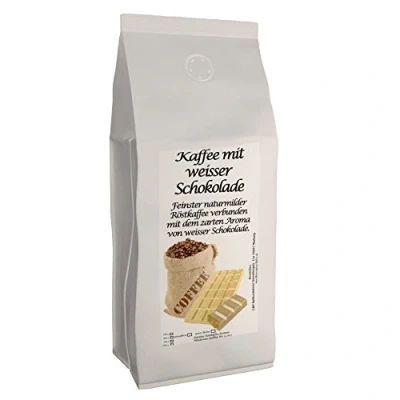 Image de Café aromatique aromatisé Grain entier Fraîchement torréfié par nous (chocolat blanc, 500 g)