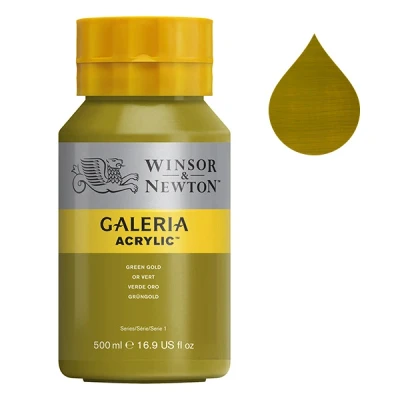 Image de Winsor &amp; Newton Galeria peinture acrylique (500 ml) 294 or vert