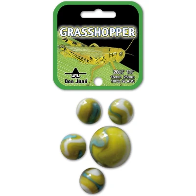 Afbeelding van Don Juan Grasshopper Knikkers 21 Stuks 16+25 Mm