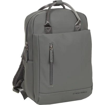 Afbeelding van New Rebels Harper Miami Antraciet Grijs 10L Rugzak Waterafstotend Laptop 13