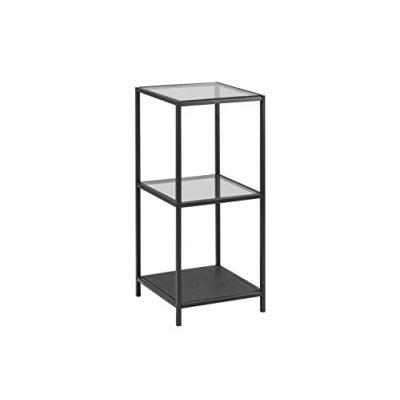 Afbeelding van Vitrinekast Jelling glas/zwart 82,5x35x37 cm Zwart Glas