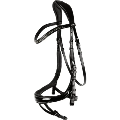 Afbeelding van Schockemöhle Hoofdstel Premium sports Equitus Beta Zwart/Patent/Zilver Cob Agradi.be