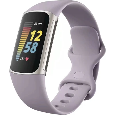 Afbeelding van imoshion Siliconen bandje Geschikt voor Fitbit Charge 6, 5 Lavendel L