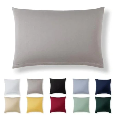 Afbeelding van Alreya Taie d&#039;oreiller de 40 x 60 cm Gris clair 100 % jersey coton Housse coussin En Super douce Avec fermeture éclair