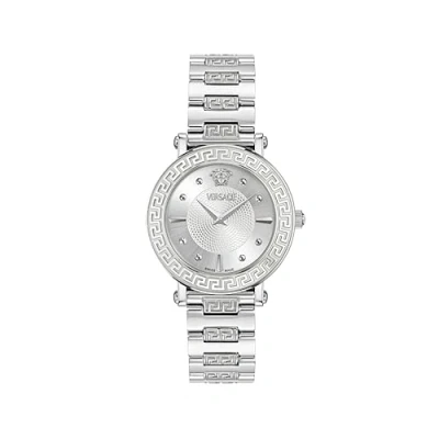Afbeelding van Versace Watches Greca Sphere Horloge silvercoloured, Dames, Maat: One Size, Silver coloured